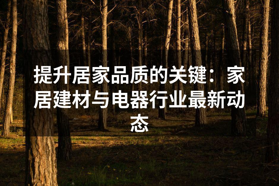 家居建材选择常见问题及解决方案